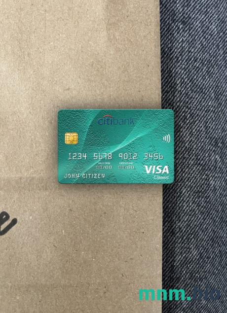 Kenya Citibank visa classic card wygląd fotograficzny skan PSD + zdjęcie